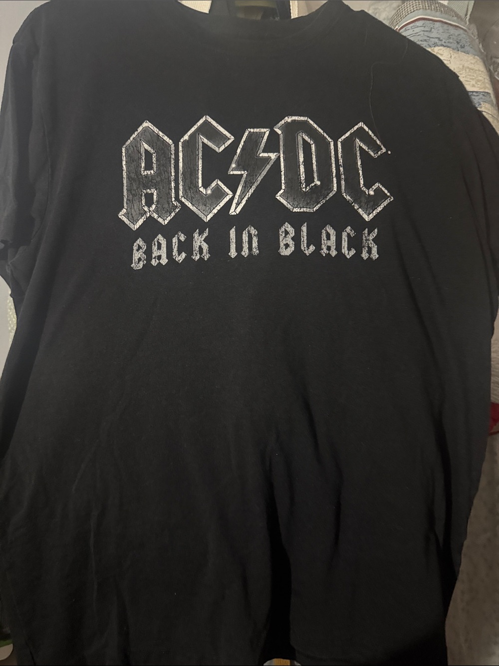 AC/DC Black Short Sleeve 'Back In Black' Graphic Tee